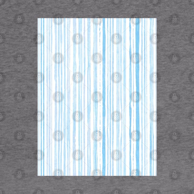 pastel striped pattern brush strokes. blue linen textured by Anik Arts